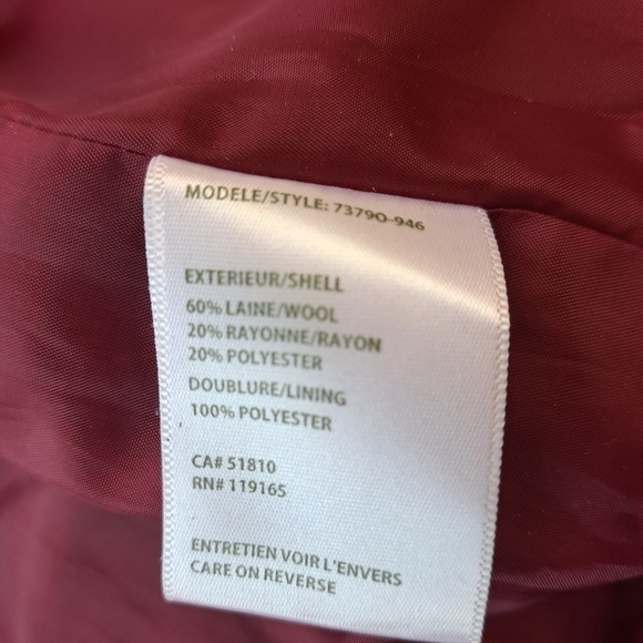 TRIBAL womens coat jacket pink & gray wool size 8 - Picture 10 of 14